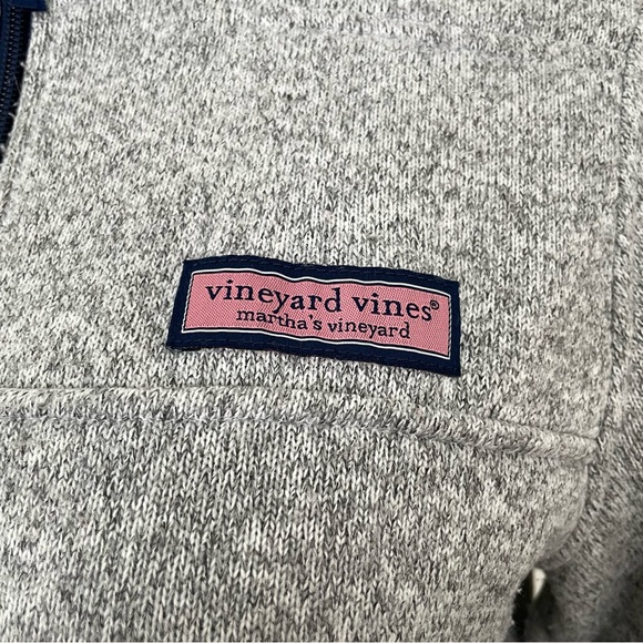 Vineyard Vines Women’s Fleece Quarter Zip Gray Size Large - Picture 4 of 16
